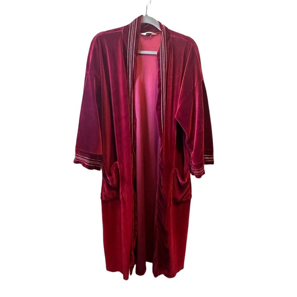 Christian Dior Vintage Lounge Wear Men's Velour Bathrobe (No Belt) One Size